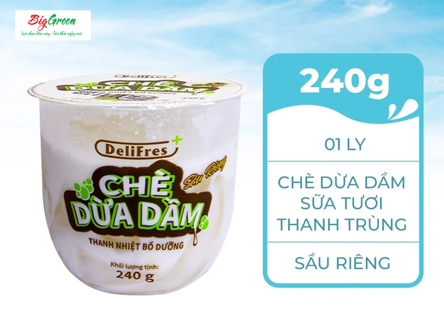Chè Dừa Dầm DeliFres Sầu Riêng