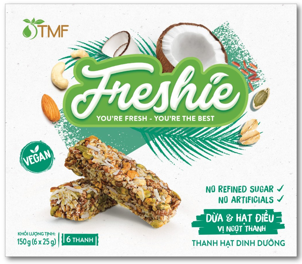 Thanh Dinh Dưỡng Dừa Và Hạt Điều 150g