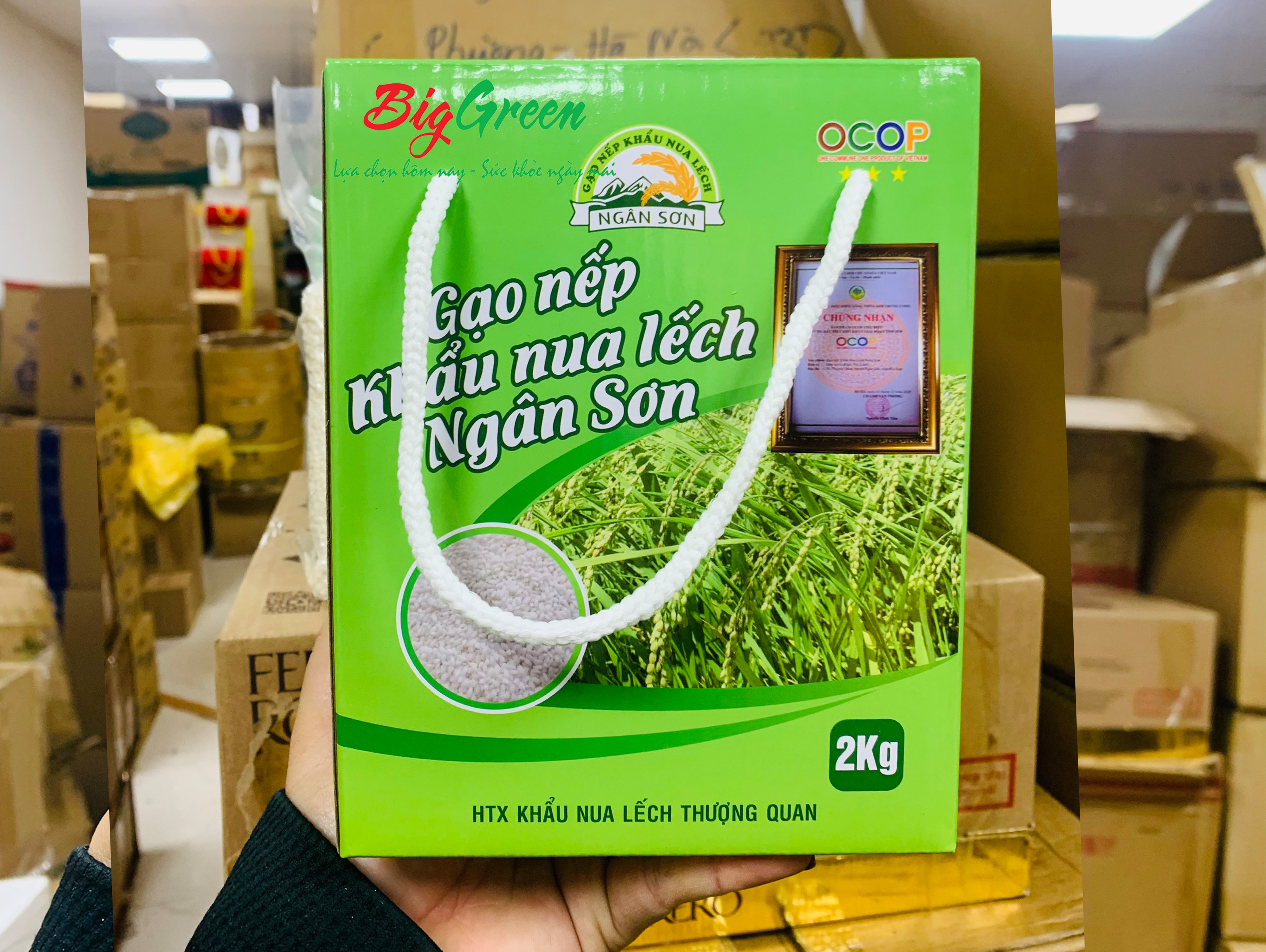 Gạo Nếp Khẩu Nua Lếch hộp 2kg