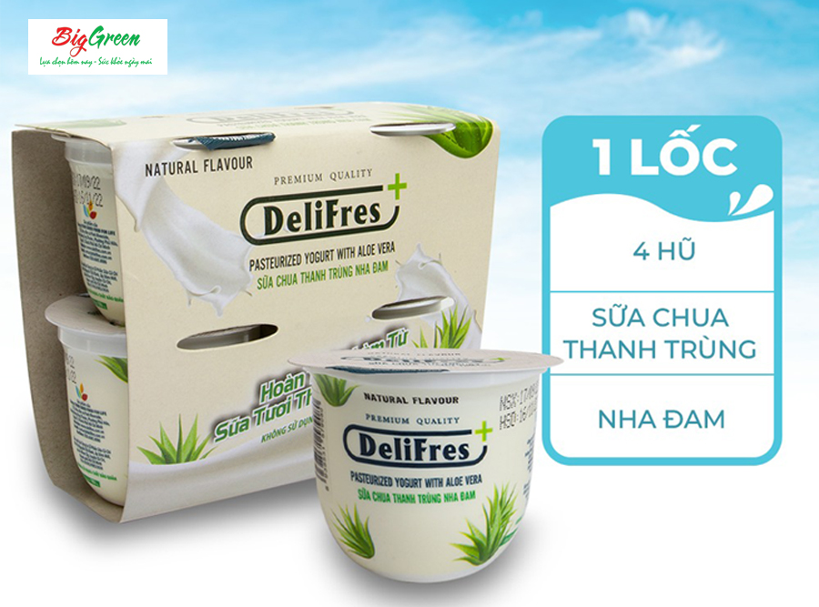 Sữa Chua Thanh Trùng DeliFres Vị Nha Đam