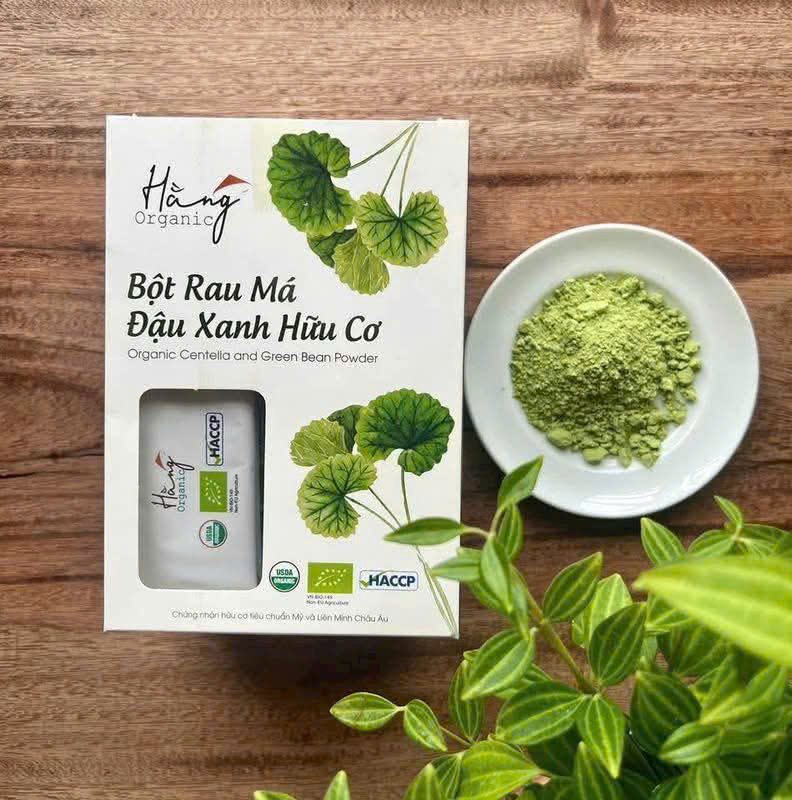Bột Rau Má Đậu Xanh Hữu cơ