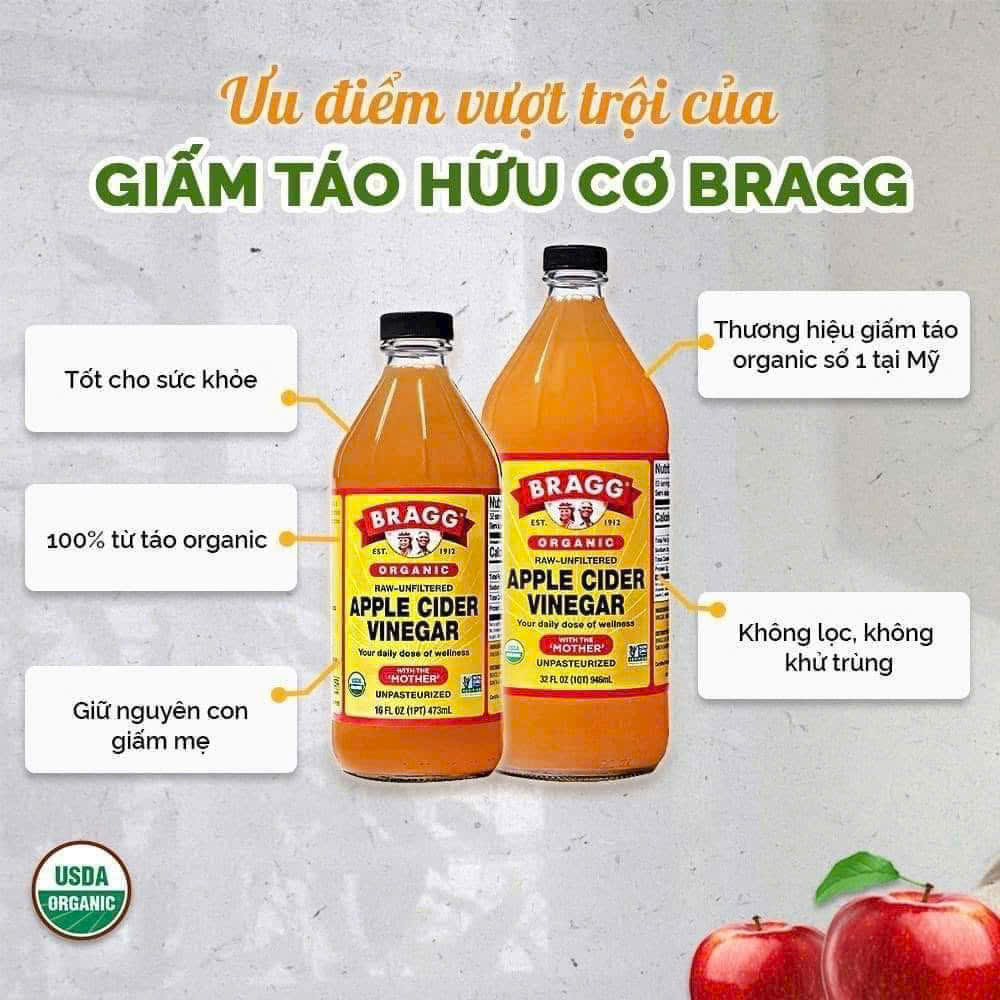 Dấm táo Hữu cơ Bragg