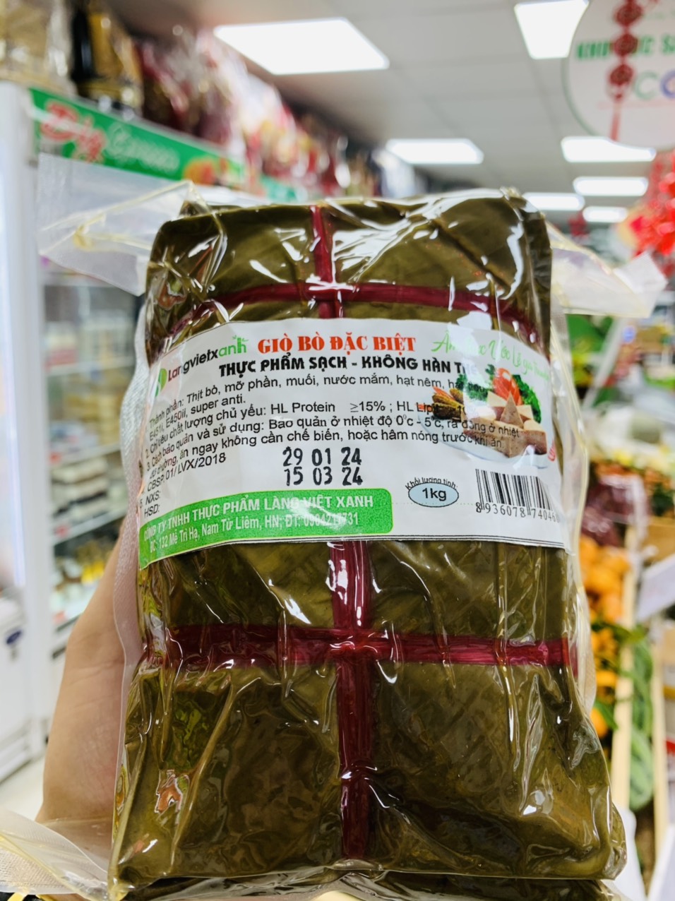 Giò bò Làng Việt Xanh 1kg