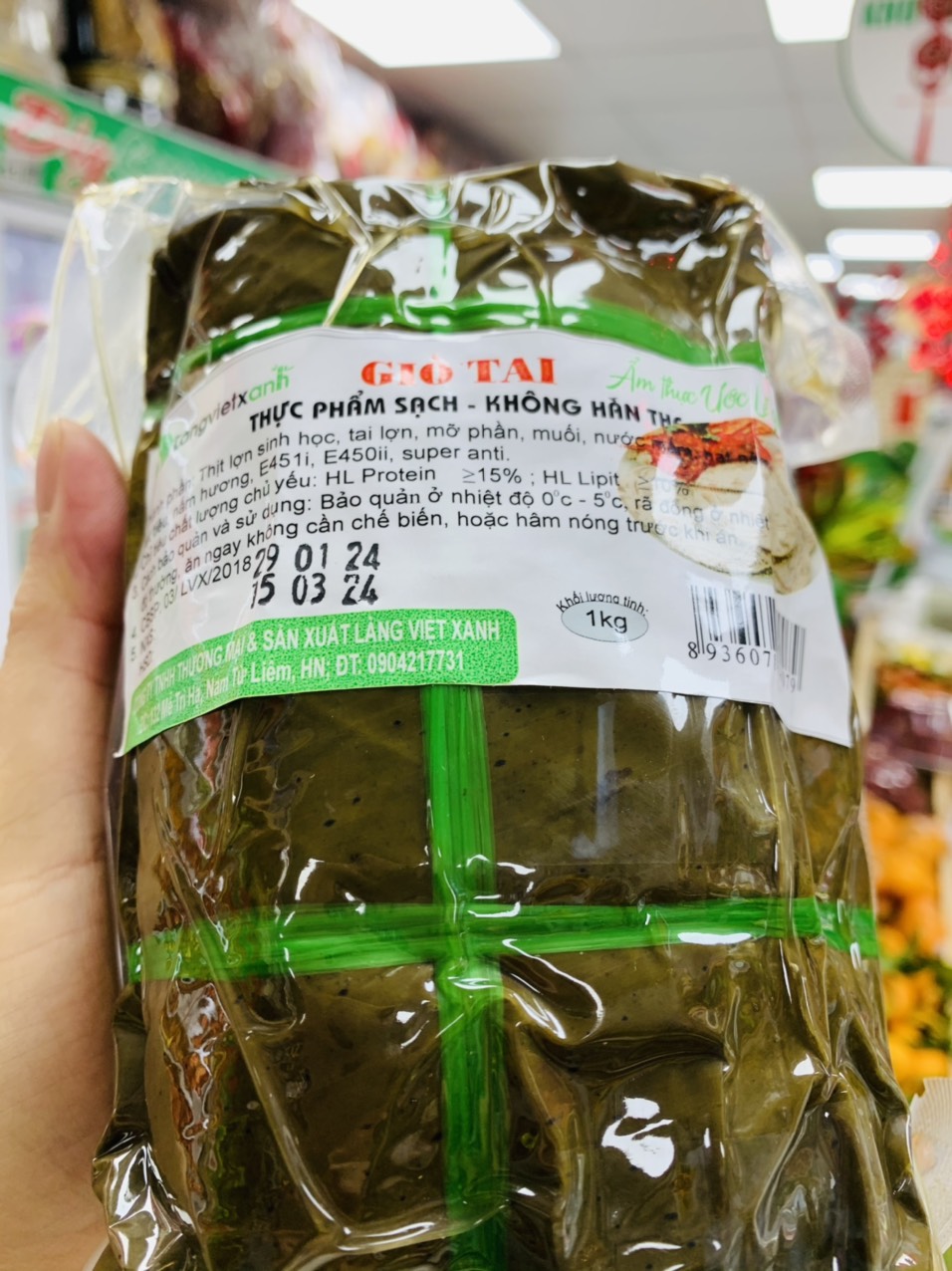 Giò Lụa Làng Việt Xanh 1kg