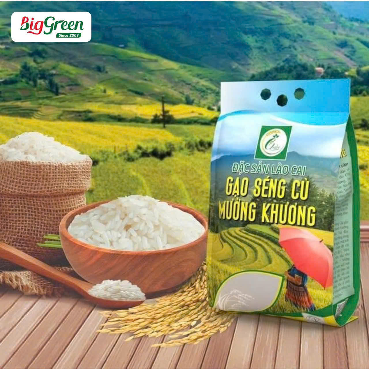 Gạo séng cù xanh mường khương túi 5kg (SP000918)