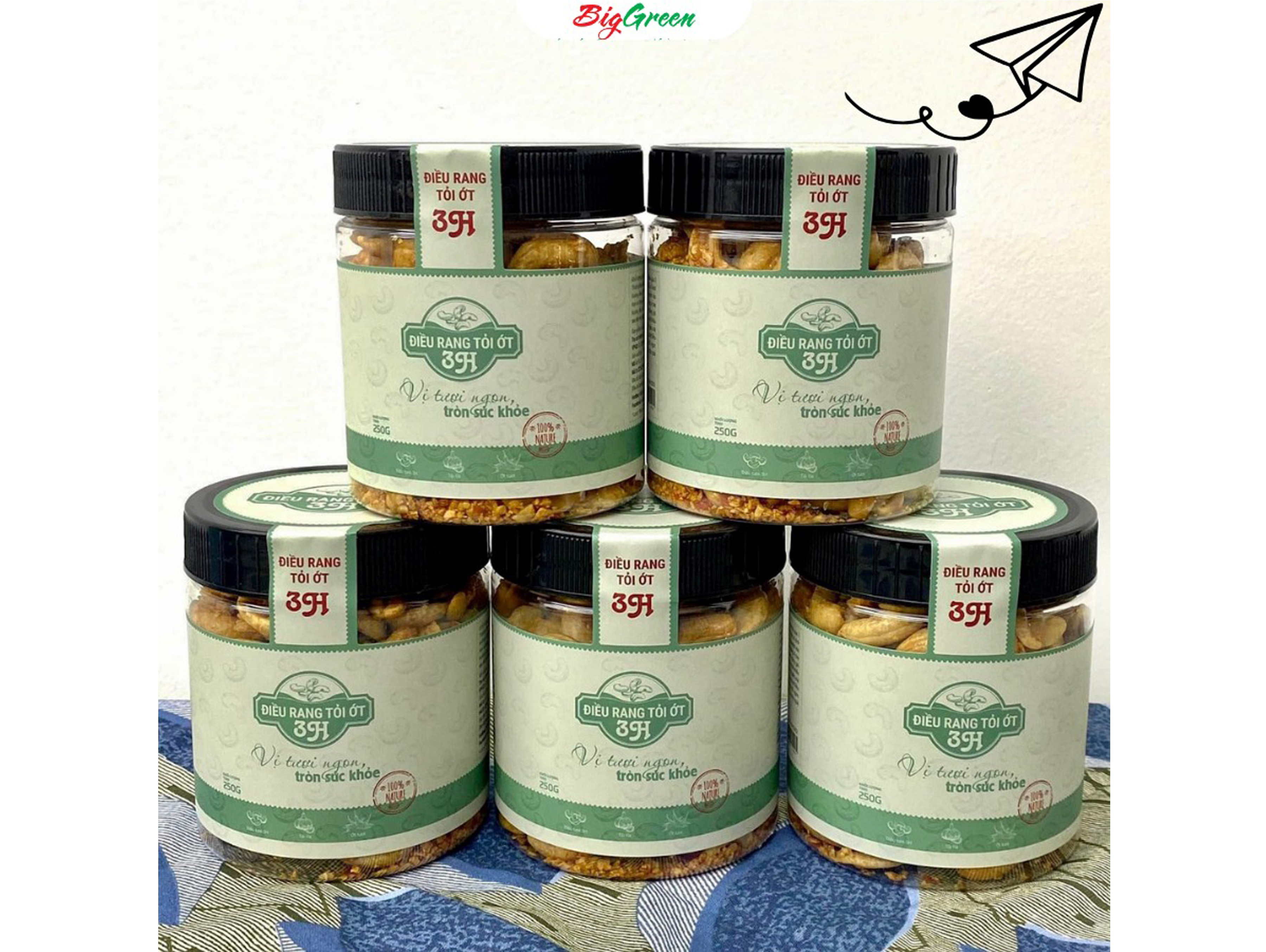 Hạt Điều rang Tỏi Ớt 3H