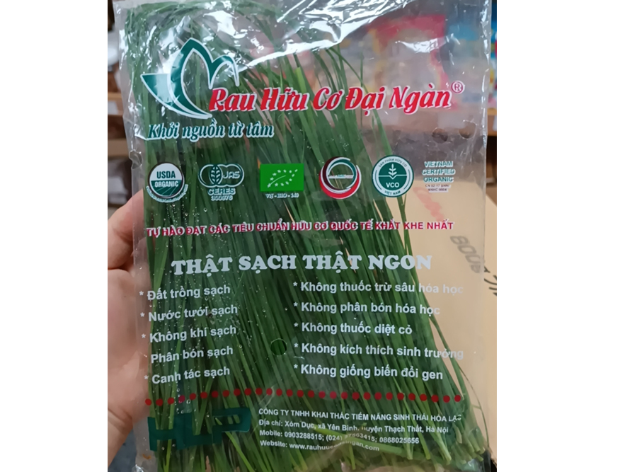 Lá hẹ hữu cơ đại ngàn 100g