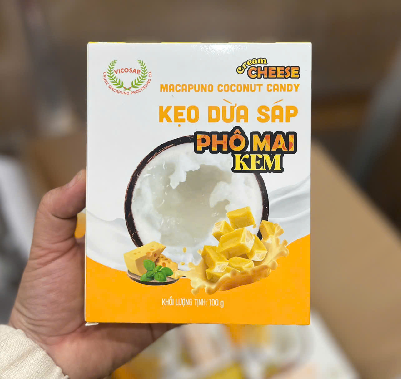 Kẹo Dừa Sáp Vicosap Phomai Kem