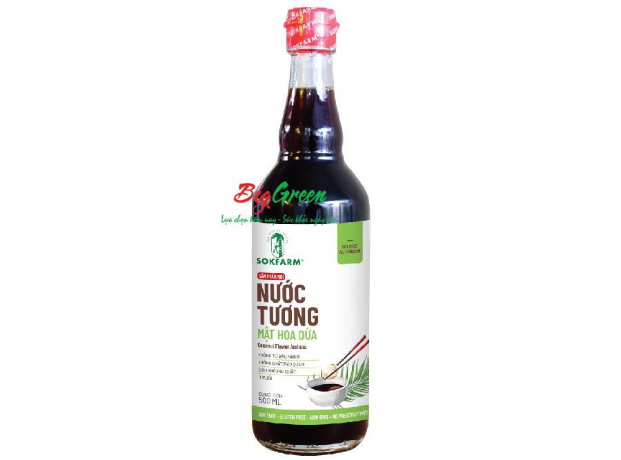 Nước tương mật hoa dừa Sokfarm 500ml