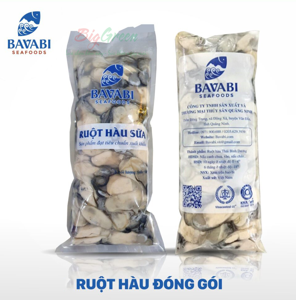 Ruột hàu sữa tươi Bavabi gói 500g