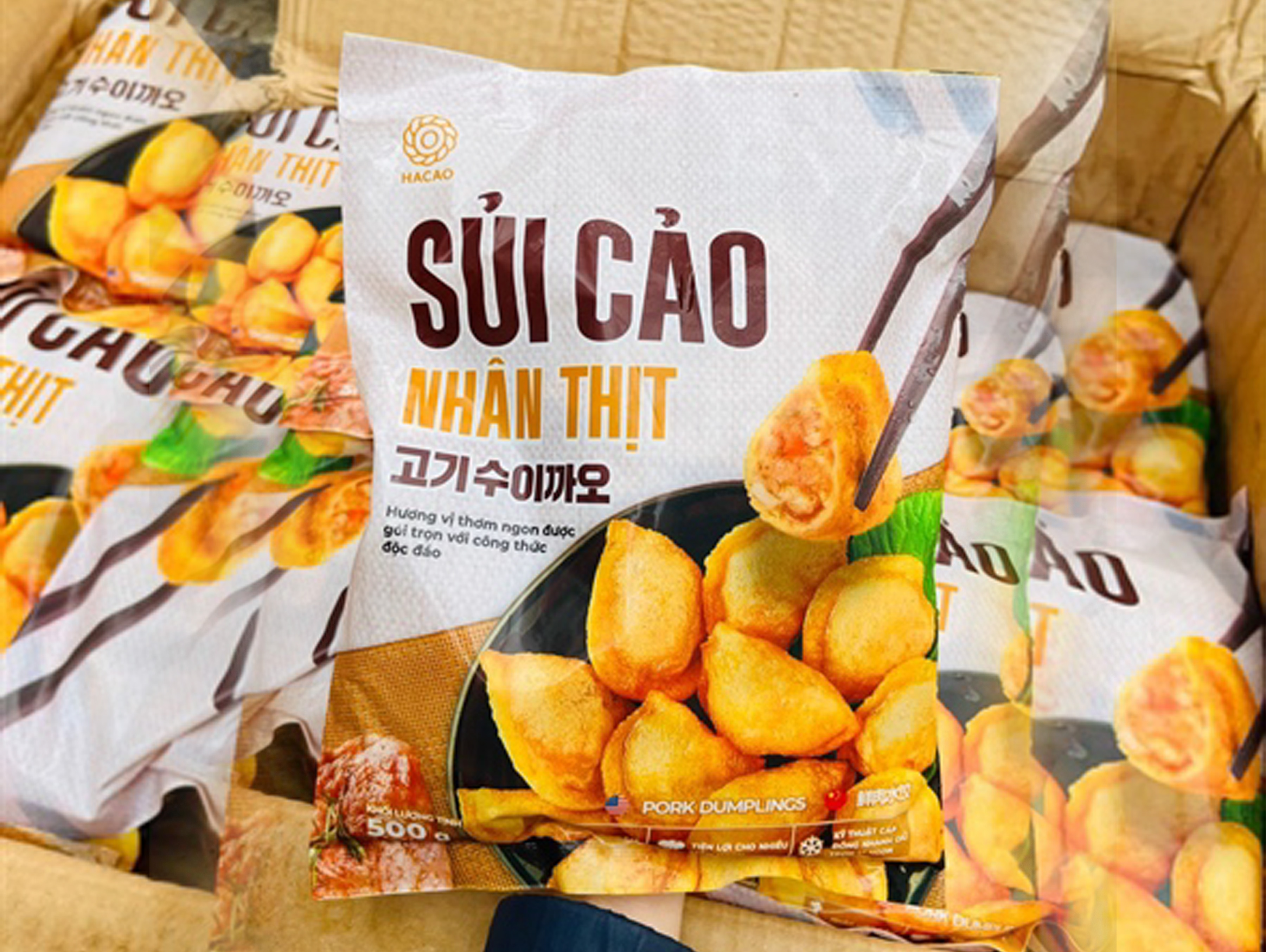 Sủi Cảo Nhân Thịt 500G - Hfood (gói)