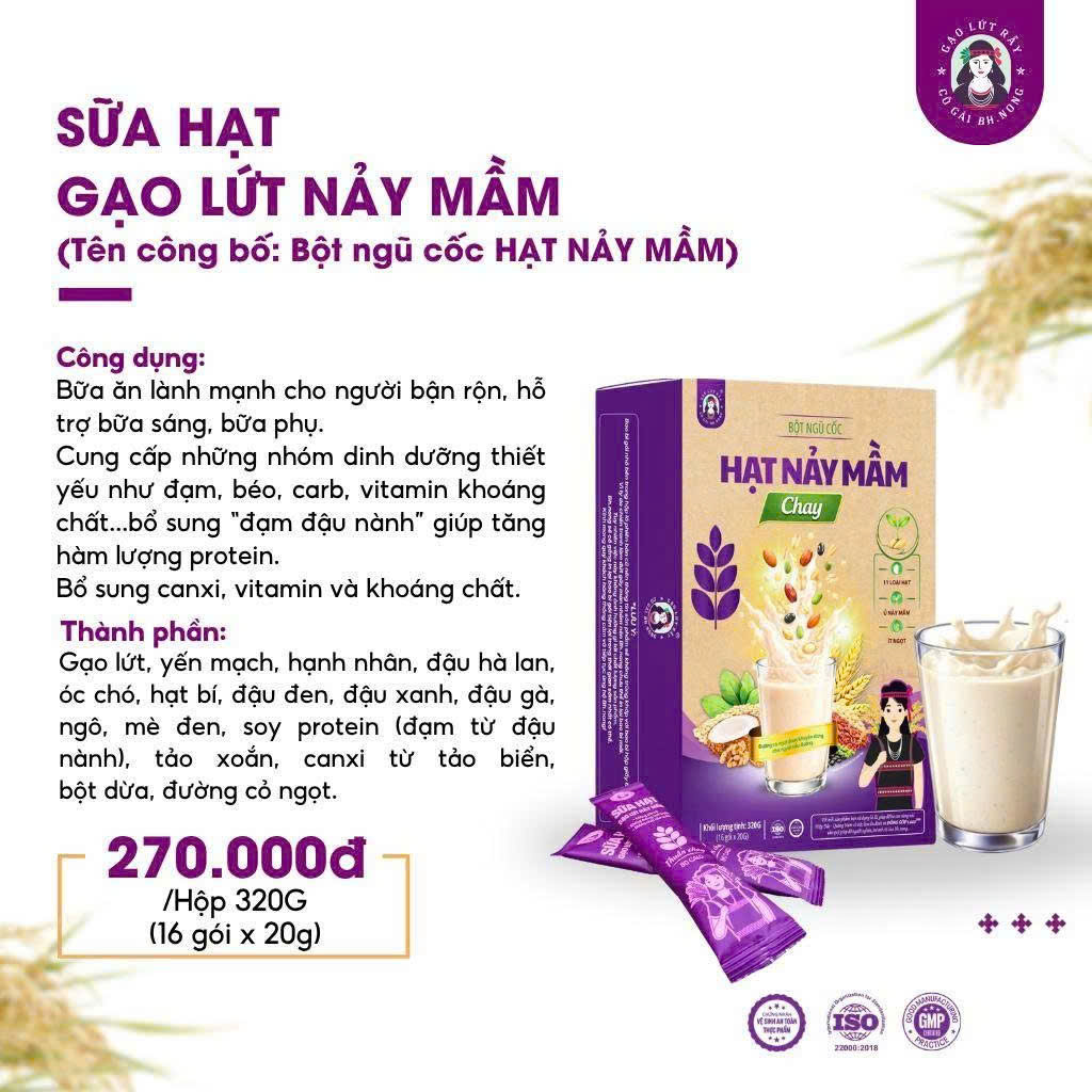 Sữa Hạt Gạo Lứt nảy mầm