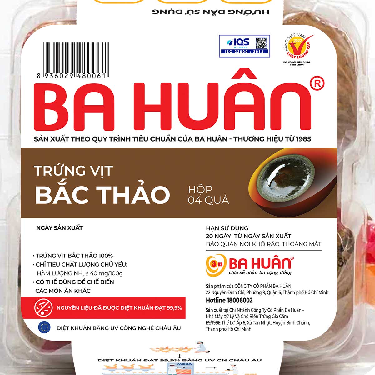 Trứng vịt Bắc Thảo Ba Huân